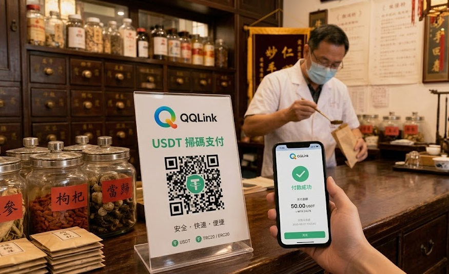 中藥行也能刷USDT？QQLink掃碼支付悄悄改變了馬來西亞華人的看診習慣
