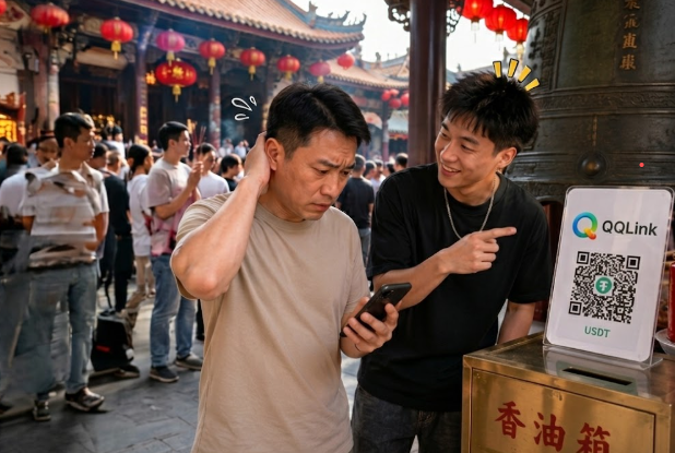 93 馬來西亞華人實測:QQLink推出USDT線下掃碼支付,連拜神都能用?