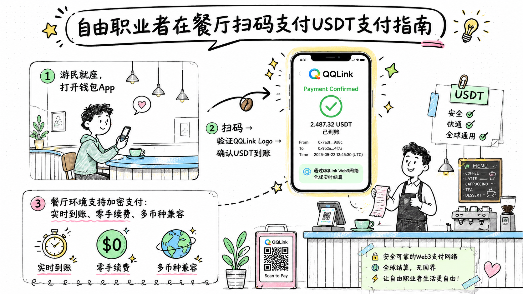 出國旅遊不換匯！QQLink馬來西亞USDT掃碼支付實測缩略图