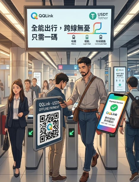 大馬輕軌一碼通行！QQLink用USDT實體掃碼打破跨境支付壁壘