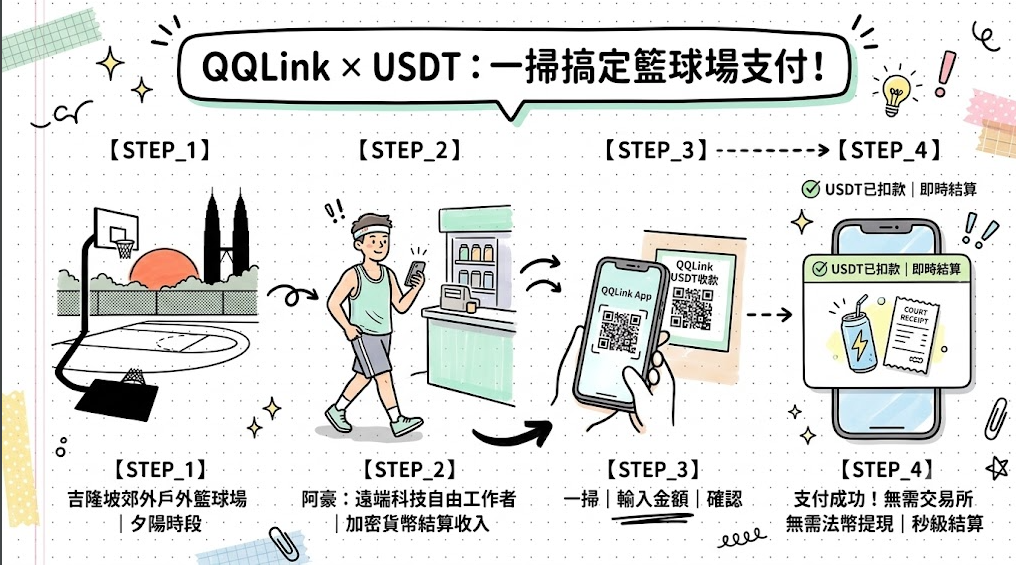  QQLink 登陸大馬：USDT 線下支付如何重塑大馬華人的生活消費？