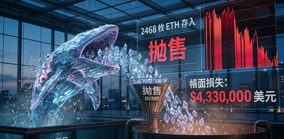 沉睡5個月巨鯨轉倉2468 ETH　慘賠433萬美元