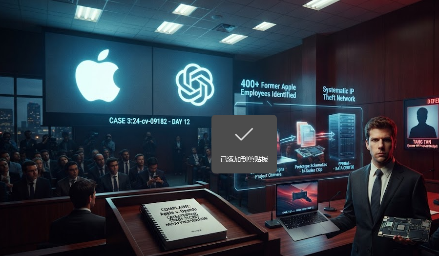 69 苹果起诉OpenAI窃密,AI硬件大战升级?