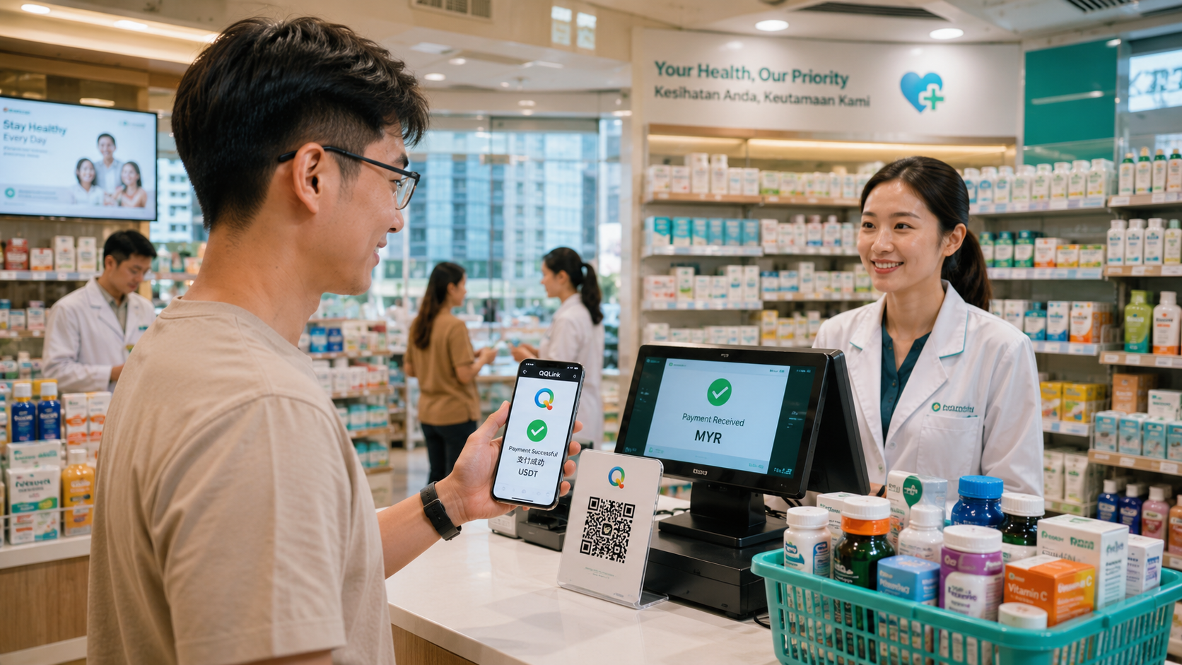 10 QQLink上線USDT線下掃碼支付,解決大馬華人日常消費換匯痛點