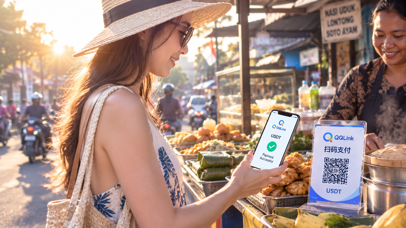 印尼路邊攤買早餐，還在換印尼盾？QQLink這樣付缩略图
