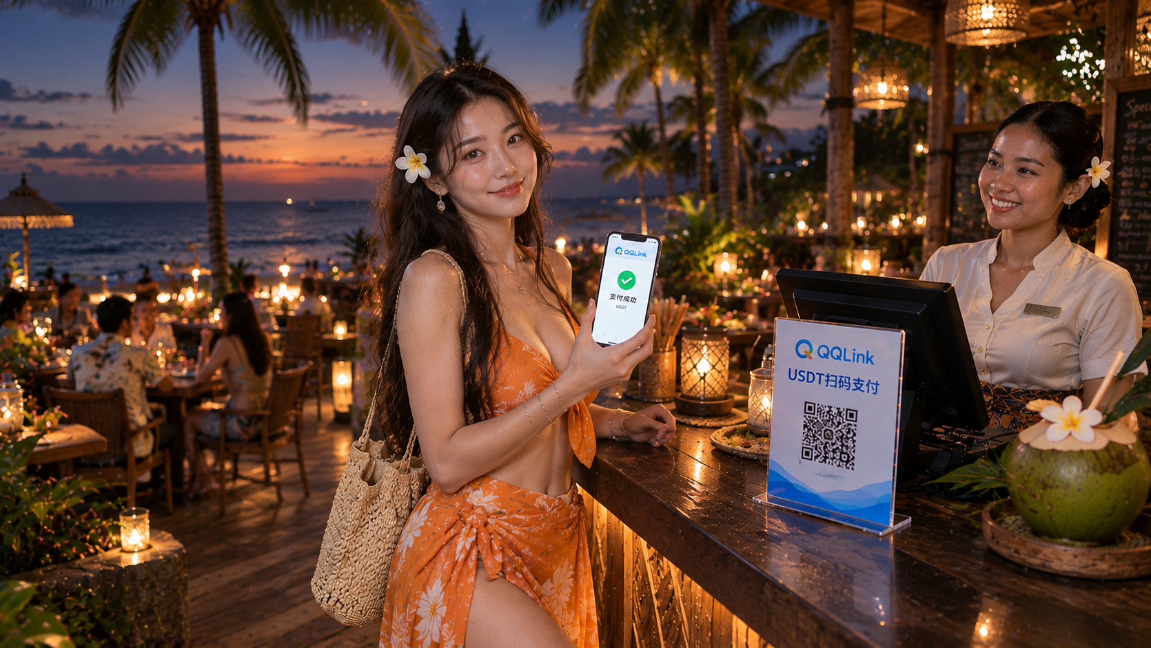 QQLink 上線 USDT 線下掃碼支付，峇里島華人旅遊消費破局關